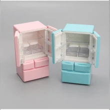 1:12比例迷你家具双门冰箱微型娃娃屋厨房玩具套装 - 均碼 - 查看 4