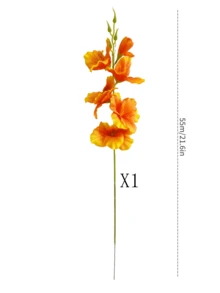 1/5/10 bông hoa loa kèn nhân tạo 55cm, thích hợp trang trí tường, phòng khách, phòng ngủ, đám cưới, tiệc tùng, trang trí bàn, nhà cửa, bàn làm việc, nhà bếp, bàn tiệc cưới, vật trang trí trung tâm, văn phòng, vườn, ngoài trời, nhà cửa, sân vườn, thích hợp cho mùa xuân, hè, thu, đông. - quả cam - Xem 9