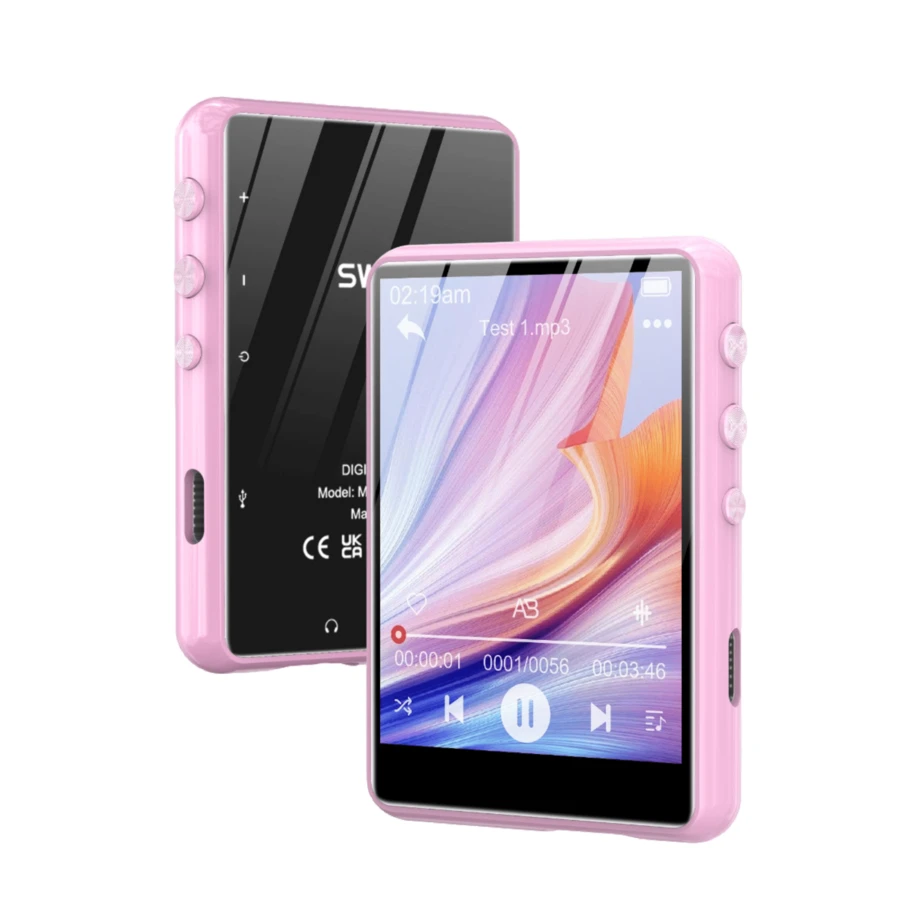 SWOFY 64GB 蓝牙 5.3 MP3 播放器,2.4 英寸触摸屏,便携式数字音频播放器,带高清扬声器、FM 收音机,支持最大 512GB 存储卡 - 查看 1