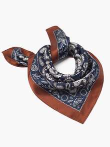 1 chiếc khăn vuông nhỏ kiểu retro dành cho nam, khăn bỏ túi áo vest, khăn quàng cổ, khăn trùm đầu thường ngày, họa tiết Paisley. - Nhiều màu - Xem 4