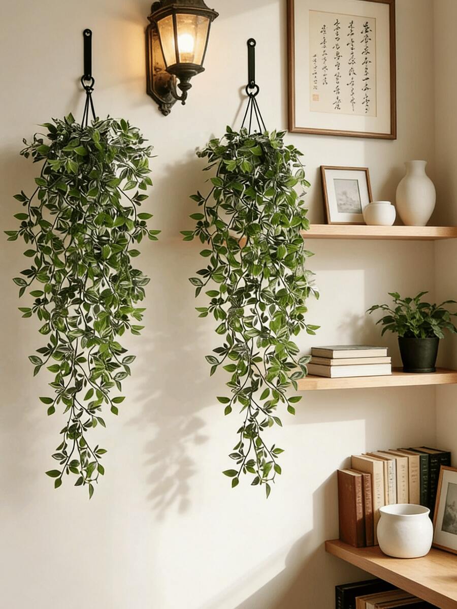 1/2 cây giả, dây leo giả, dây leo mandrake giả, dài 86cm/33.86in, thích hợp trang trí phòng khách, khung ảnh, phòng ngủ, nhà bếp, nhà cửa, đám cưới, vườn, tường. - Nhiều màu - Xem 1