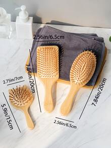 Bàn chải tóc massage bằng tre, bàn chải gỗ bản rộng, bàn chải gỗ nguyên khối, bàn chải tóc bằng gỗ mịn có đệm khí dùng trong gia đình, bàn chải massage, thích hợp cho tóc thẳng và tóc xoăn, bàn chải tóc, lược, dụng cụ tạo kiểu tóc, sản phẩm và phụ kiện chăm sóc tóc, cần thiết cho tiệm cắt tóc, thẩm mỹ viện, du lịch, mùa tựu trường. - Nhiều màu - Xem 17