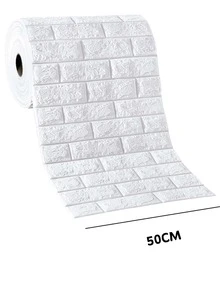 3D Foam Tile Stickers, Self-Adhesive Wall Decals, Suitable For Dorm/Study/Bathroom Decor, PVC Decorative Wallpaper, Waterproof Vinyl Contact Paper! Removable Bedroom Wallpaper Rolls, Easy DIY Upgrade! - White, Pink, Cute Animal Print - Multicolor - View 14