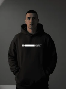 Men's Hoodie Sweatshirt, Perfect Streetwear Style For Winter - Negro - Ver 1