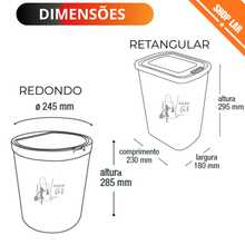 Wastebasket/Trash Can, 10 Or 9 Liters, Click Lid, For Bathroom, Kitchen, Office, Bedroom - 圓形不鏽鋼垃圾桶 10 公升 REF:25670 - 查看 3