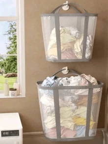 1pc Large-Capacity Foldable Laundry Basket With Handles – Portable, Space-Saving Storage Bag; Suitable For Home, Laundry Room, Dorm, And Travel Use; Pop-Up Hamper | Durable Rectangular Laundry Basket | Large-Capacity Storage Bag - Multicolor - View 12