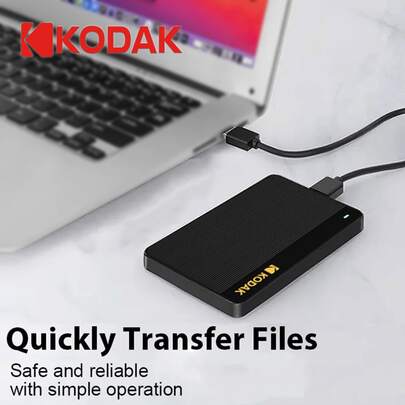 Kodak محرك أقراص خارجي كوداك 2.5 بوصة محرك أقراص محمول HDD سعة 500 جيجابايت USB3.0 لأجهزة الكمبيوتر المكتبية وأجهزة الكمبيوتر المحمولة وأجهزة ألعاب الفيديو والتلفزيون وPS5 وXbox