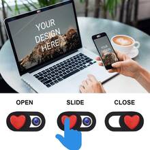 3 Packs Red Heart Webcam Cover For Phone And Computer Lenses Waterproof, Shockproof, Drop-Proof, Scratch-Proof, Fingerprint-Proof, Full Coverage - Multicolor - View 8