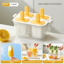 SMEGGEMS Household Ice Cream Mold Double Layer Ice Cube Tray DIY Ice Cream Making Tool Ice Cube Box With Lid And Handle Sealed Leak-Proof - Green - View 3