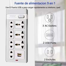 Multicontacto 7 Conexiones 2 Puertos Usb MC-004U - Estrella - Ver 6
