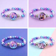 Hasbro Pulsera de cuentas de colores del grupo de caza de brujas K-Pop, accesorio de cordón elástico del equipo de caza de brujas de dibujos animados - Multicolor - Ver 1