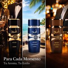 Lattafa Asad Collection Eau de Parfum for Men | 3 Fragrance Bundle (Asad, Zanzibar & Bourbon) | Spicy, Woody, Amber & Sweet | 3 * 3.4 oz / 100 ml - Múltiples aromas - Ver 2