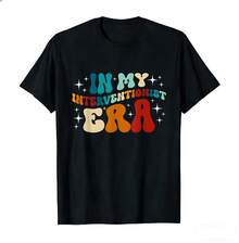 In My Interventionist Era Reading Interventionist Teacher-Shirt - 黑色 - 查看 6