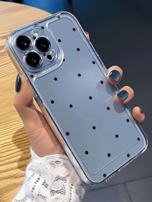 1pc Minimalist Polka Dot TPU Shockproof Phone Case, Compatible With Apple 17, 16, 15, 14, 13, 12, 11 Pro Max, Air, And Series - Multicolor - View 3