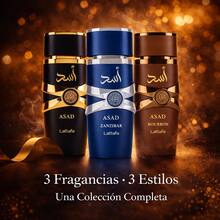 Lattafa Asad Collection Eau de Parfum for Men | 3 Fragrance Bundle (Asad, Zanzibar & Bourbon) | Spicy, Woody, Amber & Sweet | 3 * 3.4 oz / 100 ml - Múltiples aromas - Ver 5
