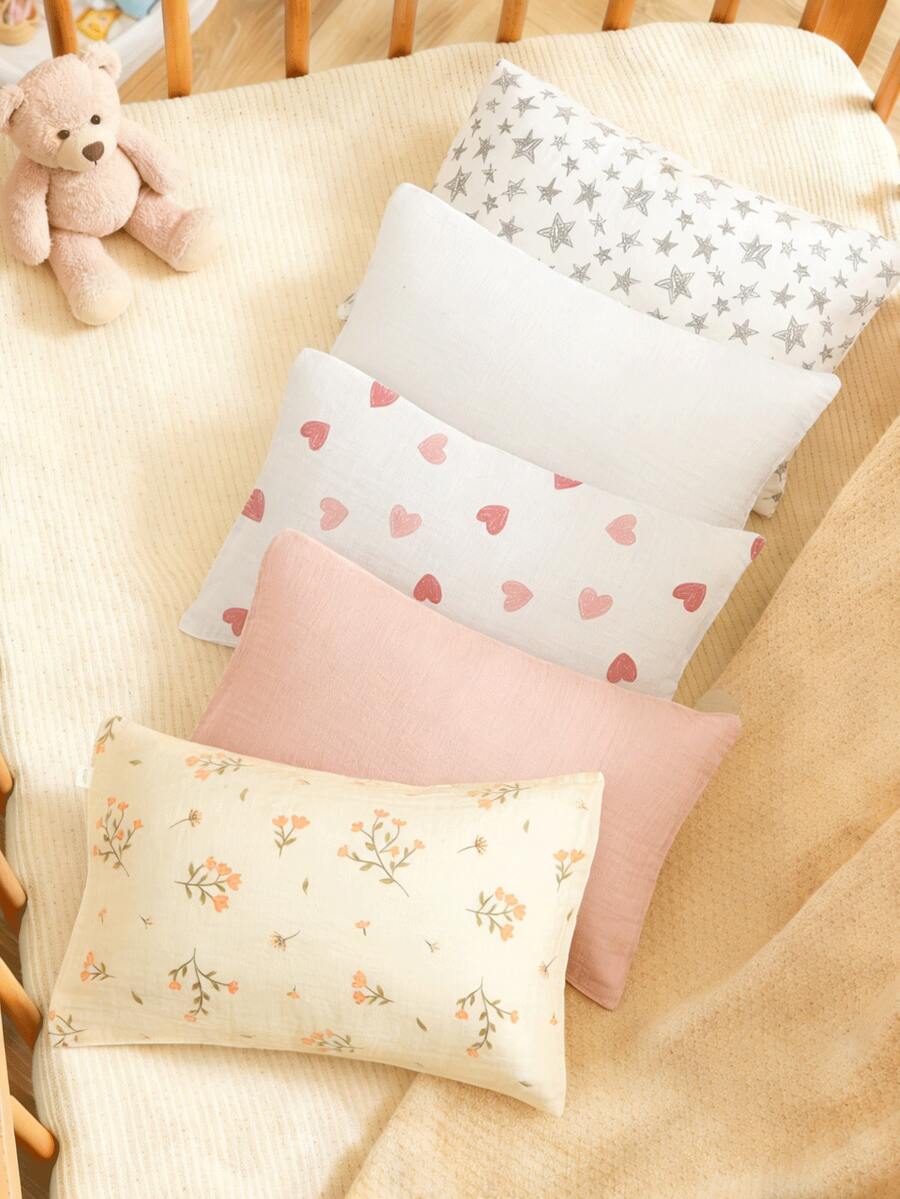 1pc Baby Lightweight Thin Pillowcase (Pillow Core Not Included) Soft Skin-Friendly Comfortable For All Seasons Suitable For Daily Use - Multicolor - View 1