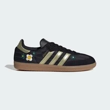 Adidas Samba 'Cream White Sand Strata' Women's-ID0478 | Retro Heritage Style, Timeless Silhouette - Black and Gold - View 3