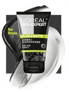 L’Oreal Paris 50毫升欧莱雅男士活性炭净颜泡沫洁面乳，蕴含活性炭深层清洁，收缩毛孔，长效控油，男士洗面奶 - 50ml - 查看 2