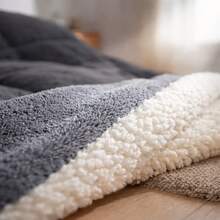 Soft Sherpa Queen Size Comforter/Blanket, Fluffy And Cozy, For Winter - 藏蓝色 - 查看 4