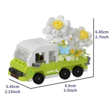Mini Building Block Flower Set, Car Building Blocks, 3D Model Desktop Decor Collectible, Building Block Potted Plant, Creative Building Block Ornament, Room Decoration, Suitable As Creative Gift For Friends, Holiday/Birthday Gift, Memorable Gift - Floral Series - View 11