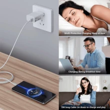Xiaomi Fast Charging EU Type C E F Plug 220-240V Desktop Charging Station 33W Fast Charging Set USB-A To USB-C Interface Adopts PD Fast Charging Technology Designed For Redmi Phones And Compatible With Other Devices Includes EU Travel Adapter Easter Spring Gift - View 5