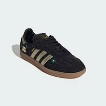 Adidas Samba 'Cream White Sand Strata' Women's-ID0478 | Retro Heritage Style, Timeless Silhouette - Black and Gold - View 7
