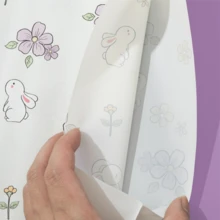 100个/包 节日派对礼品包装袋，服装装饰包装袋，高端自封平口袋，兔子和花朵图案包装袋，适用于节日、婚礼、派对礼品包装 - 包裝袋 - 查看 3