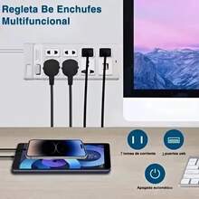 Multicontacto 7 Conexiones 2 Puertos Usb MC-004U - Estrella - Ver 4