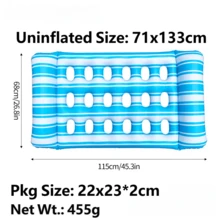 1pc Foldable Inflatable Swimming Pool Float - Lightweight Water Floating Bed, Pool Party Float, Outdoor Water Fun - Multicolor - View 7