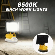 6-Inch LED Floodlight With 2 USB Charging Ports For Outdoors, Camping, Auto Repair, Emergencies, Job Site Lighting And Outdoor Fishing (Batteries Not Included) - 6-inch LED Floodlight - View 1