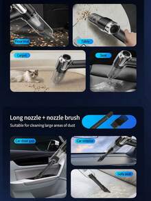 15000Pa Strong Suction Cordless Handheld Car Vacuum Cleaner, Multifunctional Blow & Vacuum Dual-Use Home & Car Use - Cordless - View 8