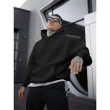 Plain Fleece Sweatshirt With Hood And Kangaroo Pocket, Long Sleeves, Comfortable And Versatile Winter Jacket - Clear - View 10