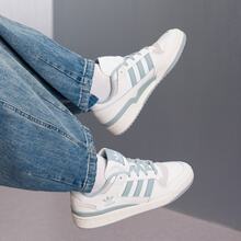 adidas originals FORUM CL 舒適休閒 低筒 板鞋 男女同款 白綠 - 白綠 - 查看 3