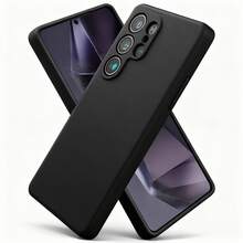 適用於 Galaxy S26 Ultra, S26 Plus, S26, A37, A57 5G, A16, A06, S25 Ultra, S24 Ultra, A55 5G, A15 5G, A35 5G, S25 Edge, A54 5G, A25 5G, S24, A05S, A34 5G, S25, A14 5G, S25 Plus, S24+, S23+, S22+, S25 FE, S24 FE, S23 FE, S20 FE, S23, S22 手機殼。提供兩種款式：防摔氣墊手機殼和黑色啞光手機殼。功能包括鏡頭保護、防刮、防摔和防指紋。避免日常碰撞並保護手機背蓋和框架。由柔軟 TPU 材質製成。 - 黑色 - 查看 7