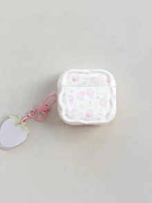 Ốp bảo vệ mềm mại chủ đề dâu tây, tương thích với Apple Pro 3, 4, Pro 2. - Màu Hồng baby - Xem 9