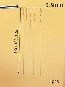 5pcs Ultra-Fine Twisted Thread Beading Needles, Threaded Structure For Easy Beading, Slender Needle Body Smoothly Passes Through Small Holes, Suitable For Bead Embroidery, Seed Bead Bracelets, Necklaces, Earrings, Beaded Pendants And Other Delicate DIY Jewelry - Beaded Needles - View 15