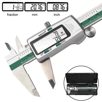 1pc ET50 Digital Caliper Stainless Steel 150mm Fraction/ MM/ Inch 0.01mm High Precision Vernier Caliper