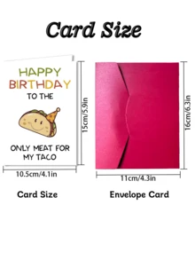 This Is A Cartoon-Style Taco With A Smiling Face, Wearing A Birthday Party Hat On Its Head. The Captions Read "HAPPY BIRTHDAY", "To THE", And "ONLY MET FOR MY TACO". It Gently Conveys The Message: "You Are Indispensable And Irreplaceable In My Life", Emphasizing The Exclusive Feeling That You Are My One And Only. It Is Suitable For Lovers, Partners, And Someone Special To Send Birthday Wishes On Their Birthday. - Style a - View 2