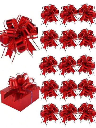 Bộ 10/30 chiếc ruy băng nơ gói quà, những chiếc nơ thắt tay tinh tế để trang trí xe cưới và địa điểm tổ chức tiệc cưới, giỏ quà Giáng sinh, trang trí ngày Valentine, những chiếc nơ thắt thanh lịch cho các buổi tiệc sinh nhật, tiệc độc thân, Ngày của Mẹ, đồ trang trí cây thông Noel, Halloween.