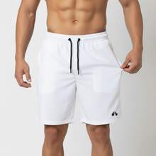 Kit Of 2 Men's Lightweight Tactel Shorts, Quick-Drying, Comfortable For Training And Everyday Wear - AZUL REAL/BLANCO - Ver 4