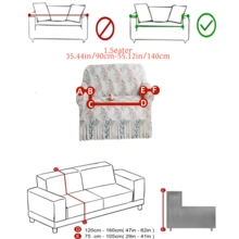 1件装牛奶丝面料防滑弹力装饰沙发裙，适合母亲节、婚礼季等场合，柔和清新的粉彩花卉复古乡村风格，优雅印花图案，宠物友好防尘沙发套，可选1/2/3/4座尺寸，四季皆宜。 - 彩色 - 查看 14