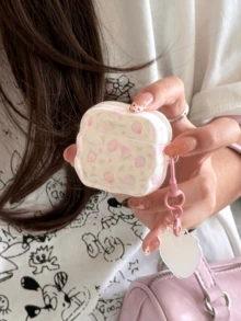 Ốp bảo vệ mềm mại chủ đề dâu tây, tương thích với Apple Pro 3, 4, Pro 2. - Màu Hồng baby - Xem 4