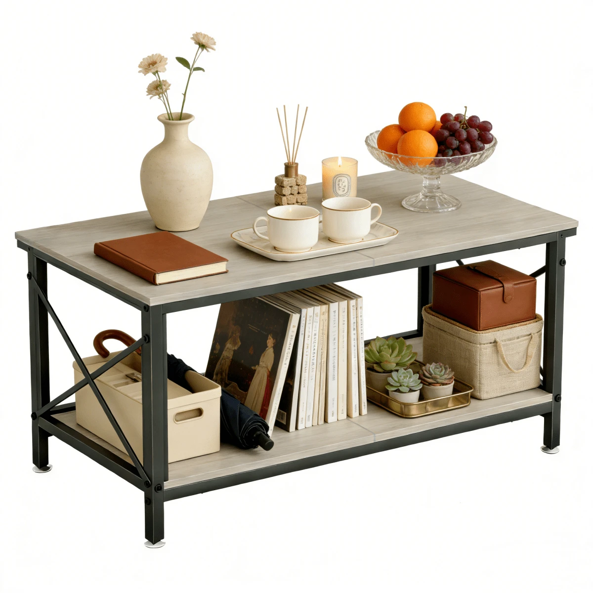 Mesa De Centro Cuadrado Minimalista Moderno de madera Masa auxilar Mesa lateral