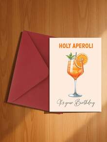 2 tấm thiệp chúc mừng sinh nhật hình ly cocktail Aperol Spritz ngộ nghĩnh (kèm phong bì) - Món quà sinh nhật hoàn hảo dành cho bạn bè, gia đình và người thân yêu. - Kiểu A - Xem 10