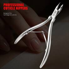 专业指甲钳，锋利刀片，双弹簧设计，适用于修剪和打理手指甲和脚趾甲 - 銀色 - 查看 10