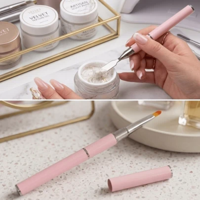 1/2/4pcs Double-Sided Nail Art Brush Scraper Multi-Functional Gel Pen Nail Extension Tip Building Tool, Versatile Manicure Tools For Acrylic UV Gel Nail Extension