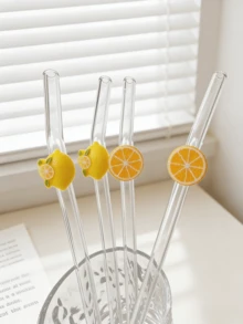 1支/2支/4支装可重复使用玻璃吸管,饰以新鲜柠檬和柠檬片图案,充满夏日气息,适合冷饮,也是馈赠佳品。尤其适合冰饮、下午茶、奶昔、冰沙、苏打水、珍珠奶茶、果汁等。是海滩派对、户外野餐、甜品店、小吃店、派对用品、家庭聚会、儿童派对、情人节、返校季的理想之选。清爽怡人,也是送给女孩的贴心礼物。 - Style B - 查看 9