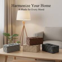 Handwoven Polypropylene Tissue Box, Suitable For Home And Office Use, Water-Resistant Material - Light Grey - View 2