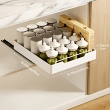 Pull-Out Storage Rack, No-Drill Sink Cabinet Pull-Out Organizer | Kitchen Seasoning/Cookware Pull-Out Storage Rack | Sliding Drawer And Kitchen Storage Organizer | Perfect Gift For Mother's Day, Father's Day And Anniversary - Multicolor - View 18