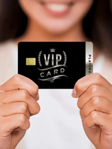 1pc Gold VIP Exclusive Credit Card Sticker, Gold/Platinum Birthday Gift, PVC Material Anti-Fingerprint Durable Scratch-Resistant, Suitable For Men, Women, Couples, Decor For Debit/Credit Cards, Student ID Cards - Type a - View 5